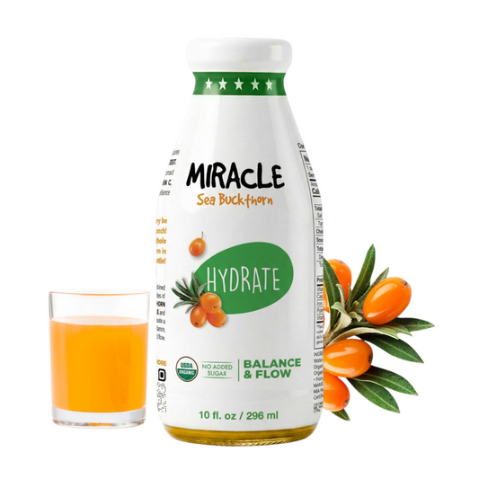 Miracle Sea Buckthorn HYDRATE Juice, Organic Pineapple Peach, 6-Pack